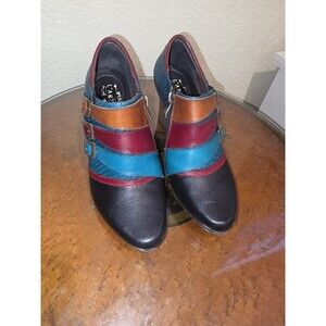L'ARTISTE Spring Step MUQUI Women's Leather TRI-COLOR  6.5-7 US 37 EU GORGEOUS